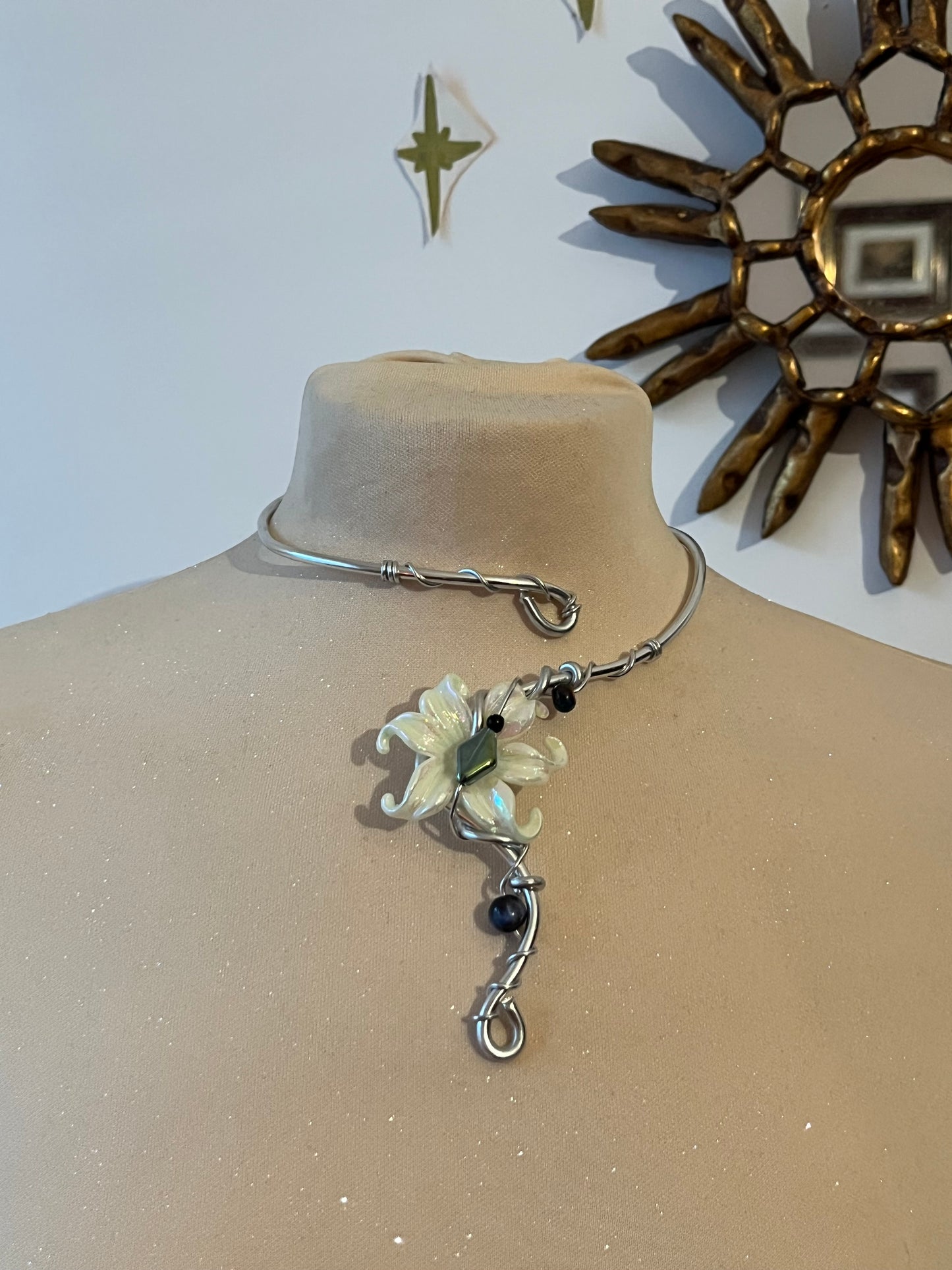 1flower beads necklace