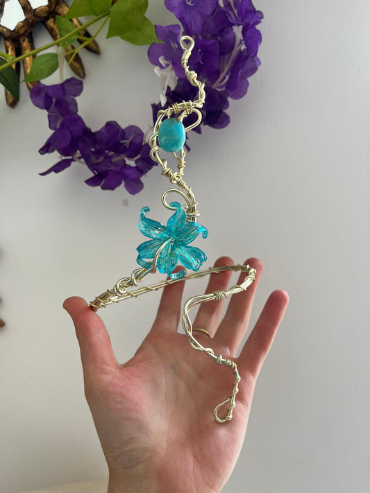turquoise fairy flower armcuff