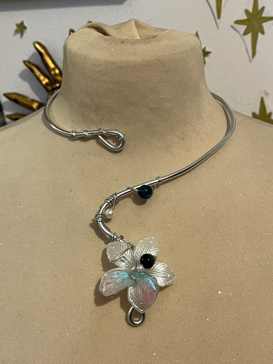 necklace handmade flower beads