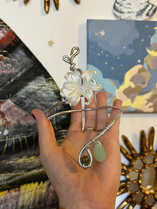 armcuff flower princess bead