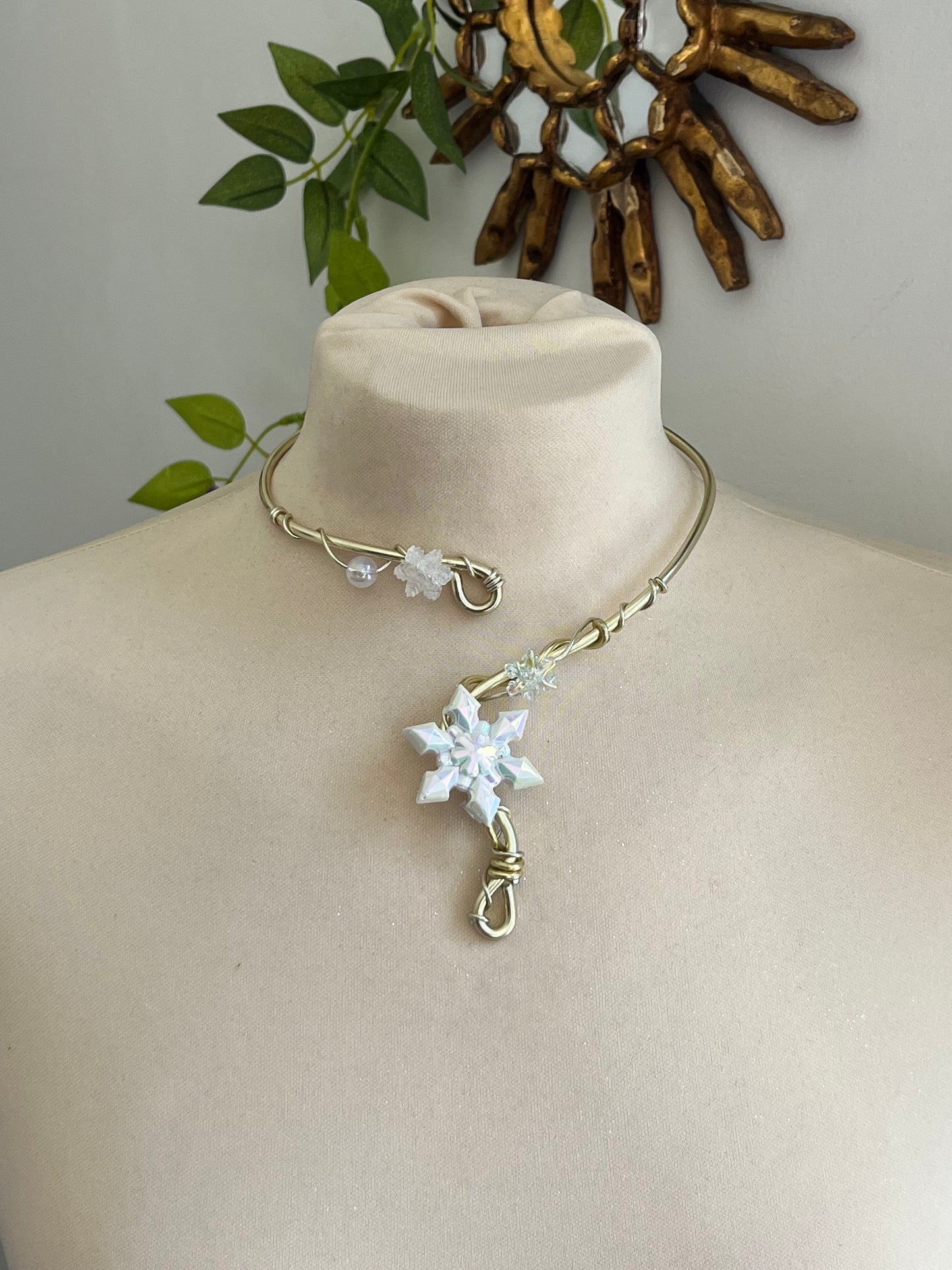 white winter necklace