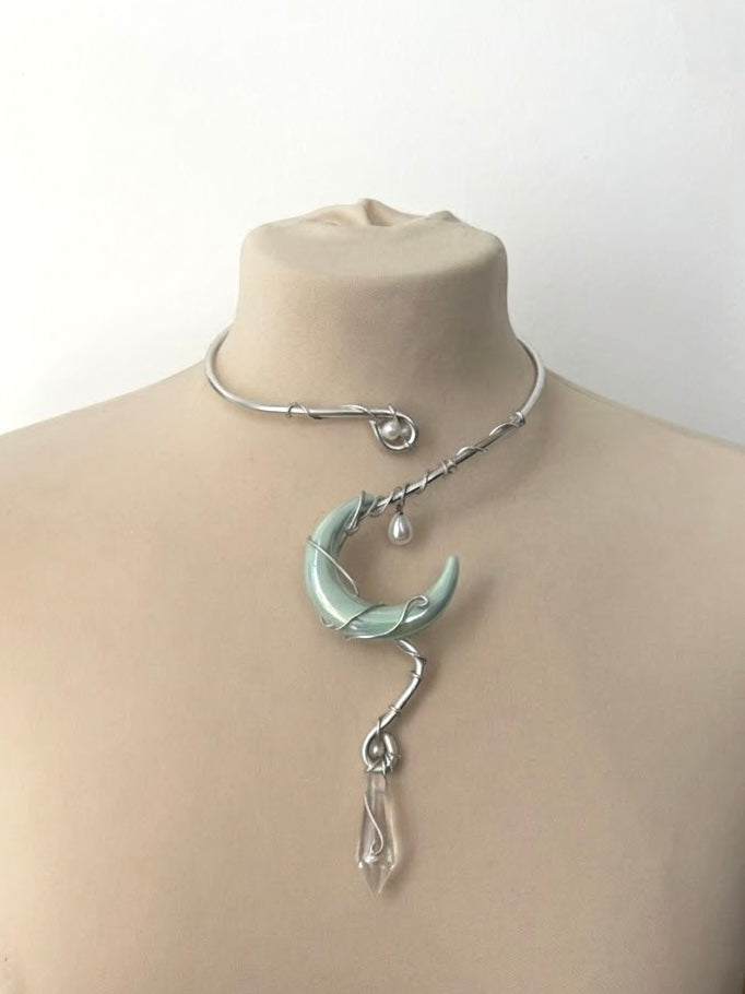 Asphodel Dream moon necklace