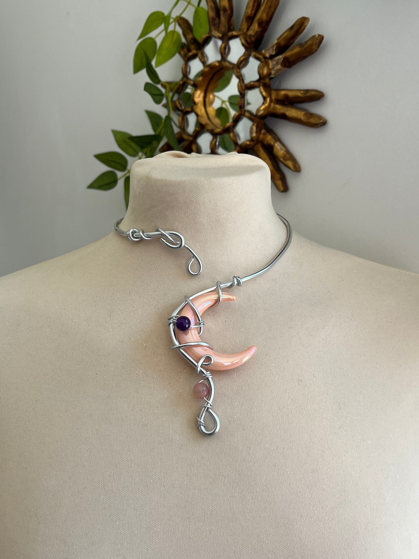 moon beads necklace