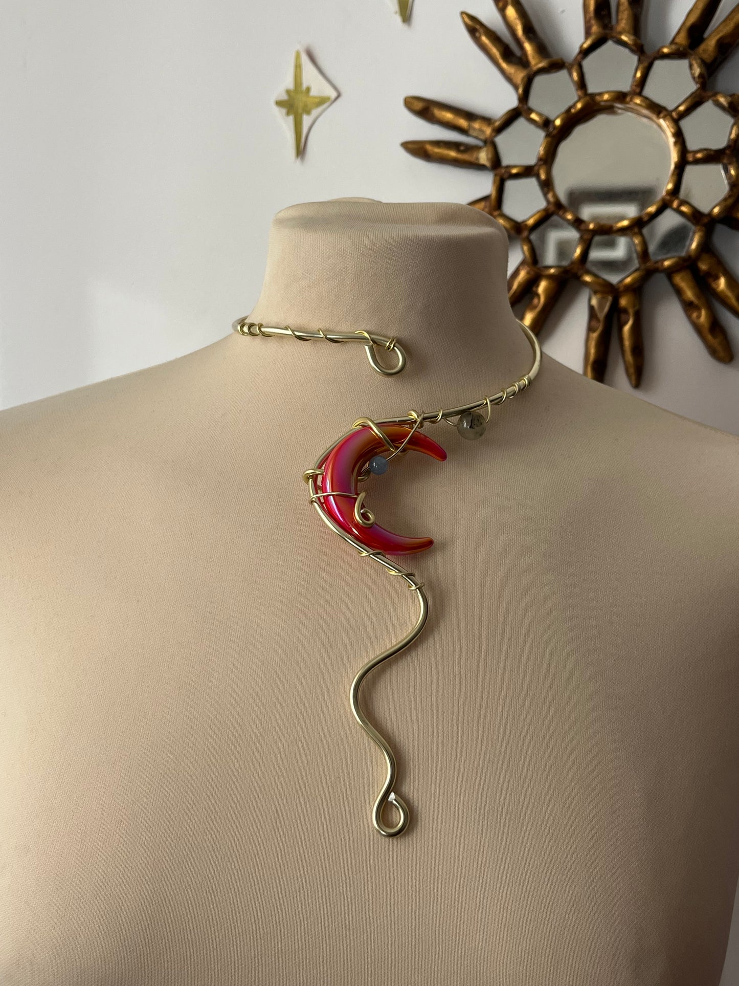 moon beads necklace