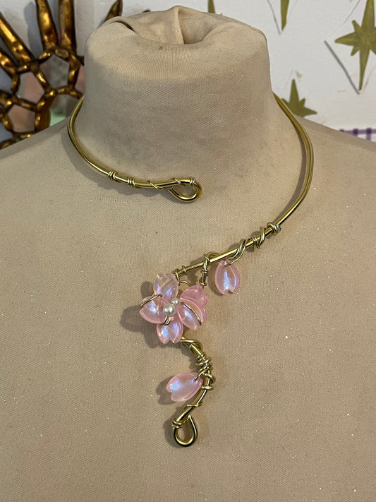 necklace sakura flower