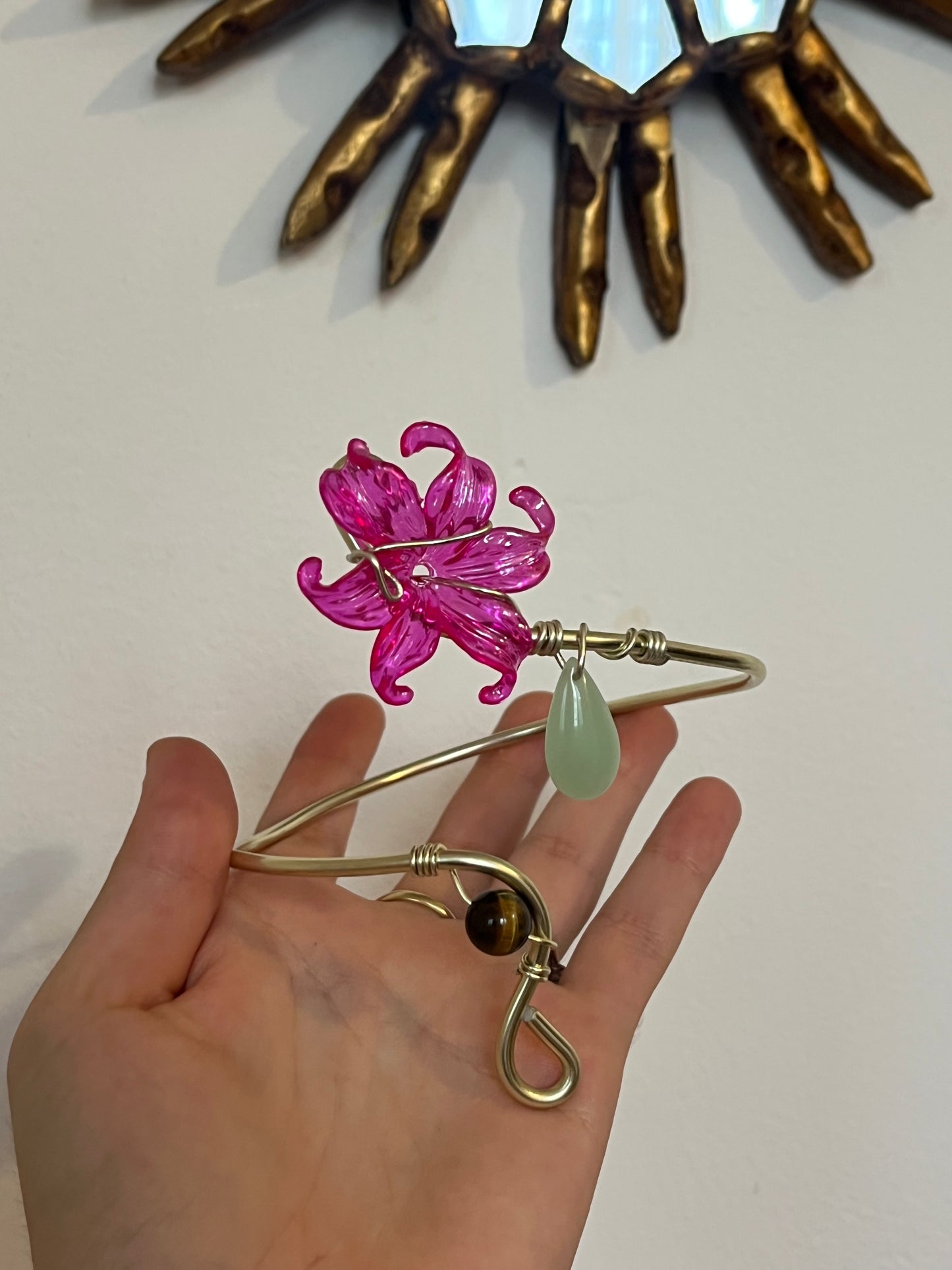 armcuff flower beads princess