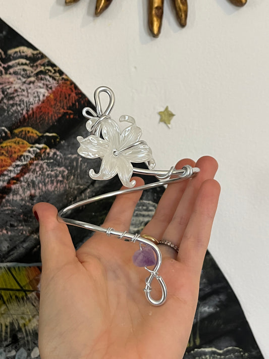 armcuff amethyst flower