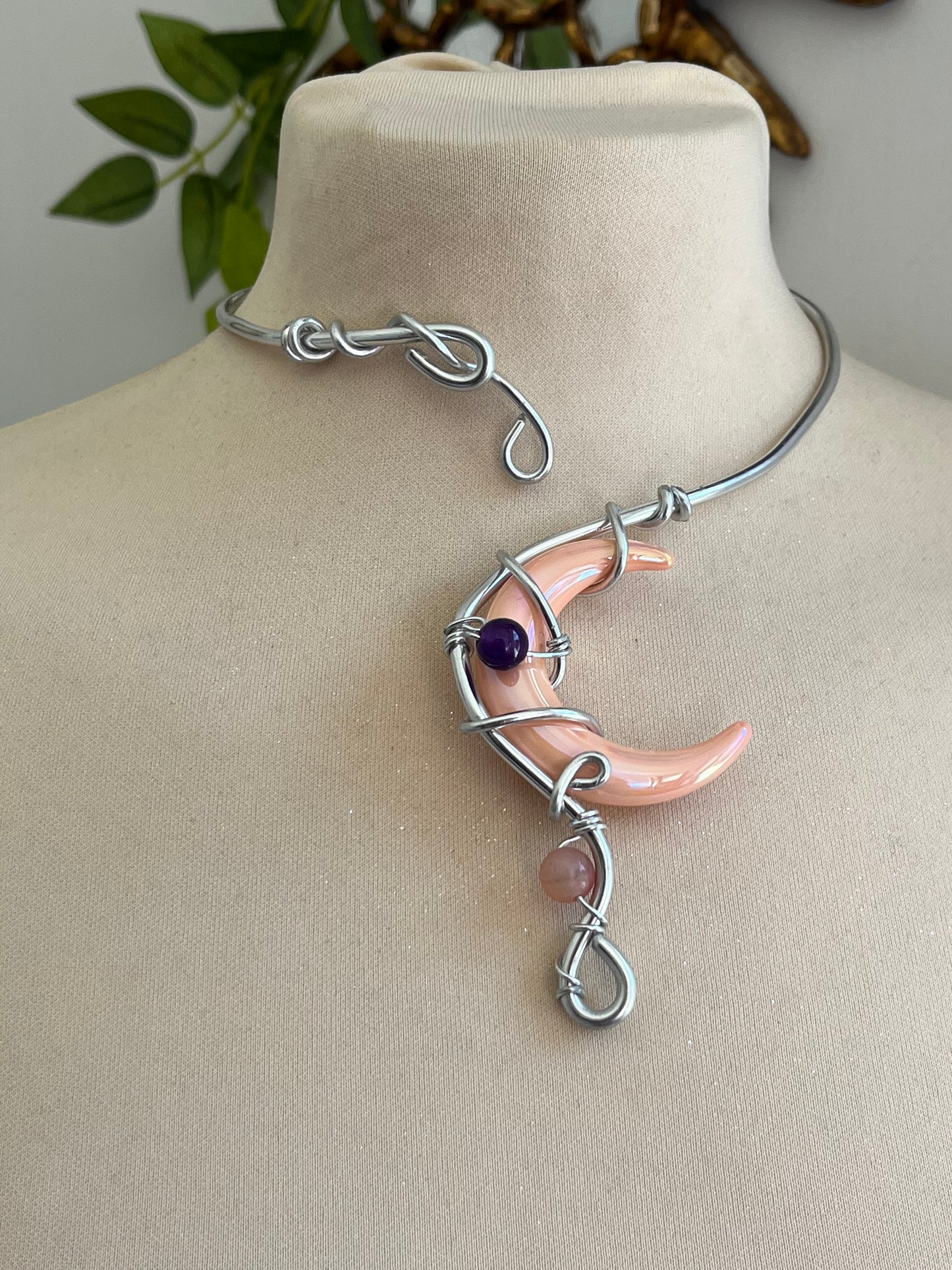 moon beads necklace