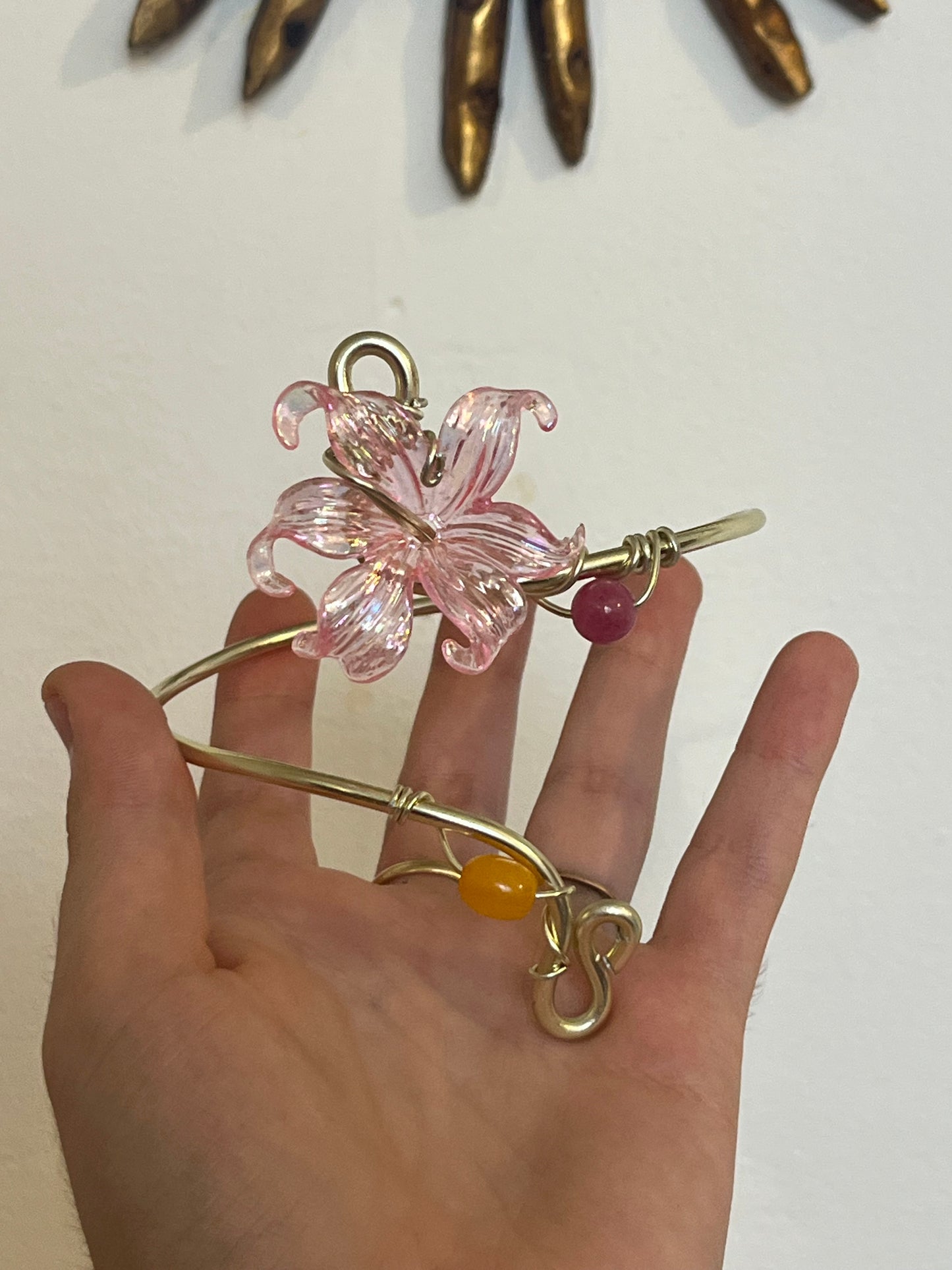 armcuff flower beads