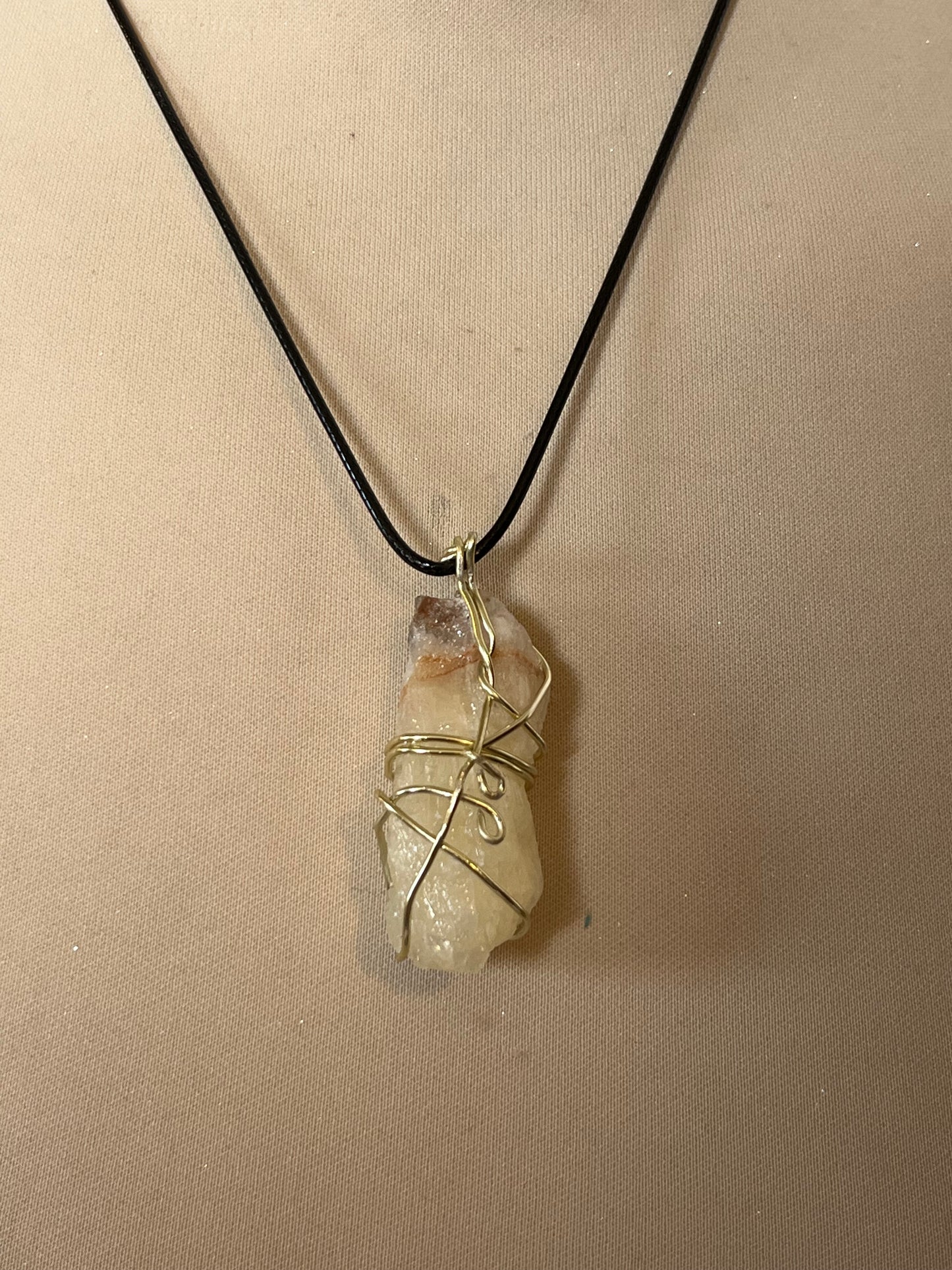 simple wire necklace real stone