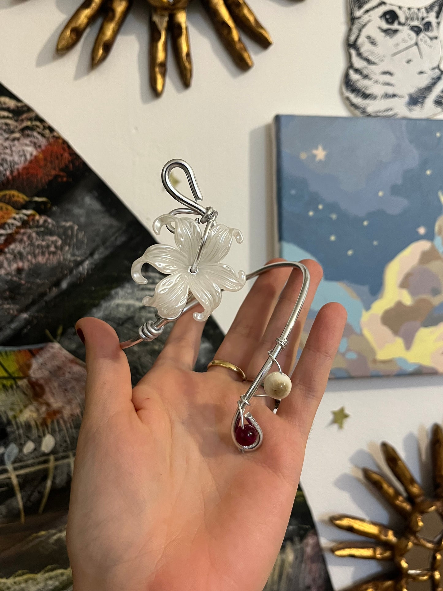 armcuff beads flower