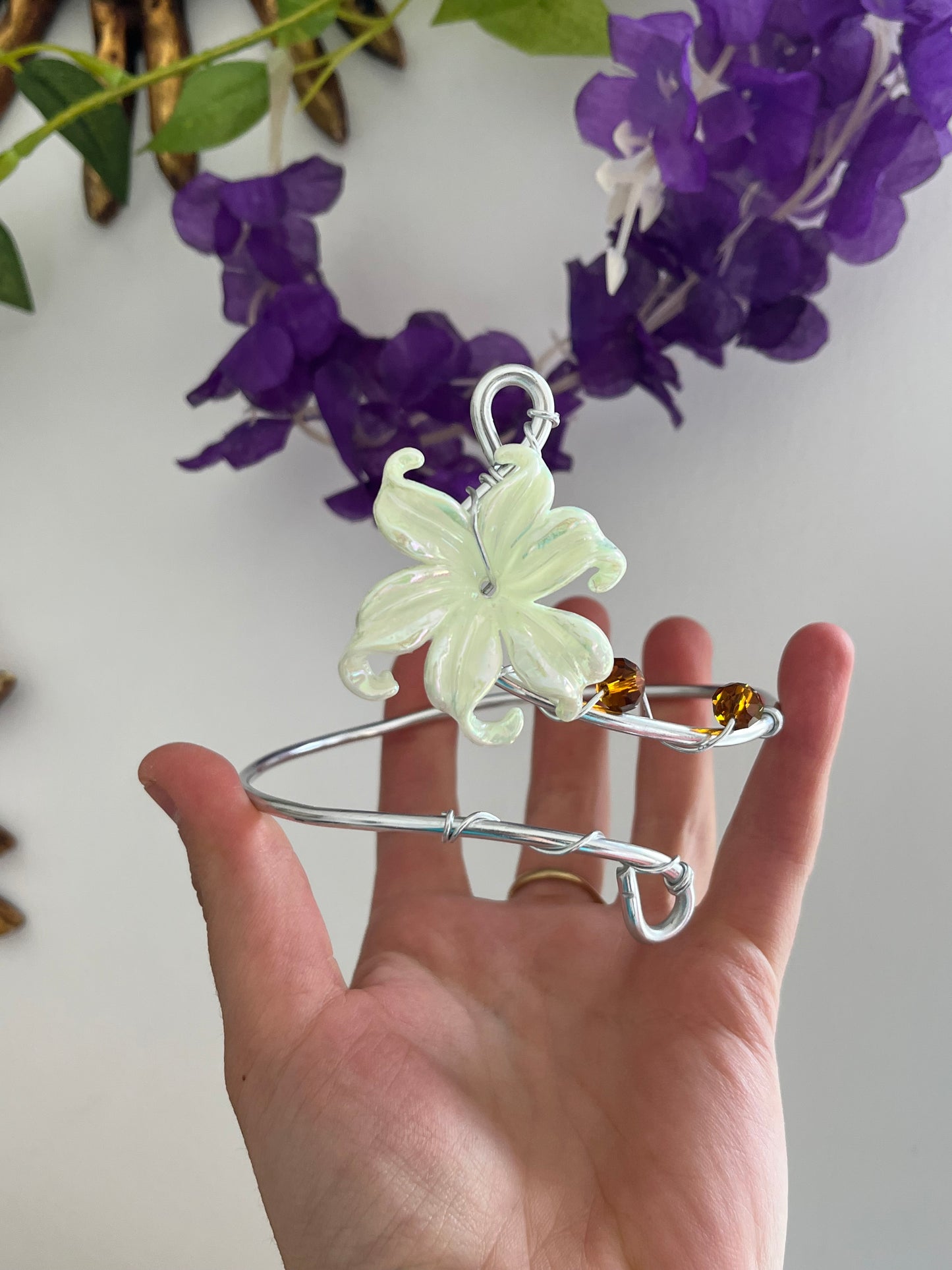 ortensia flower beads armcuff