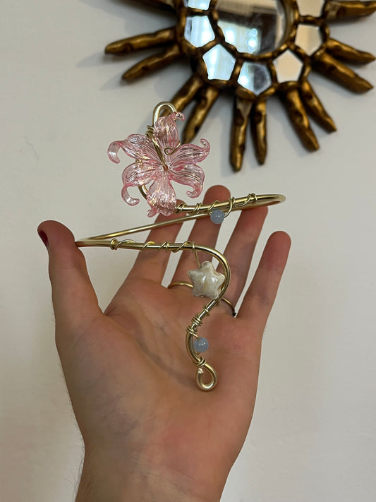 armcuff flower beads