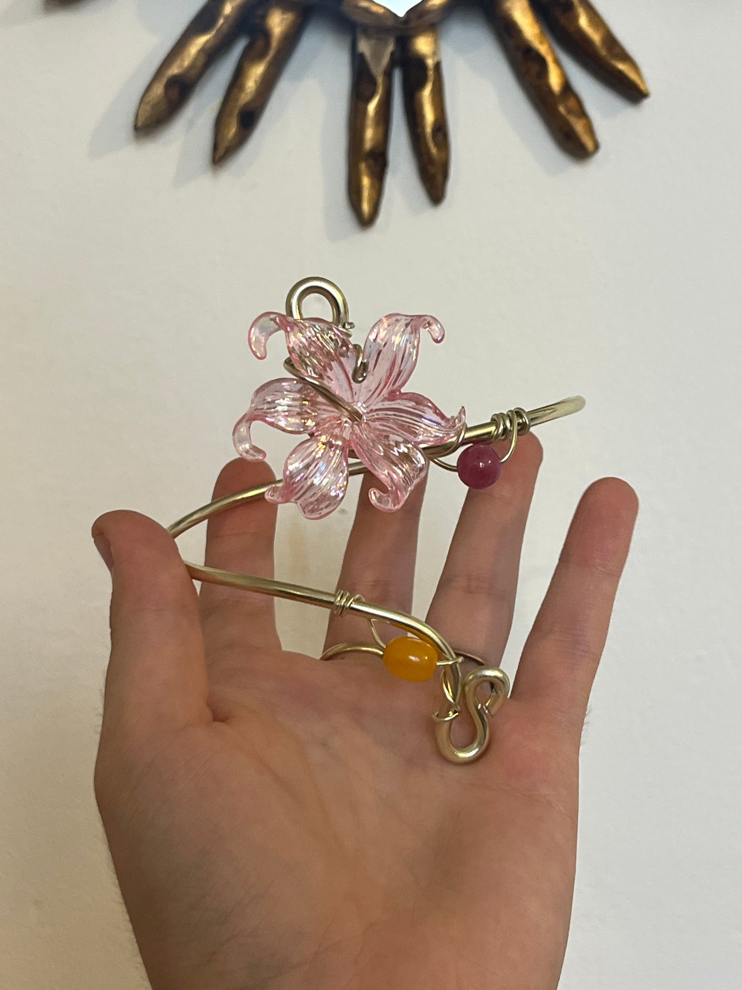 armcuff flower beads