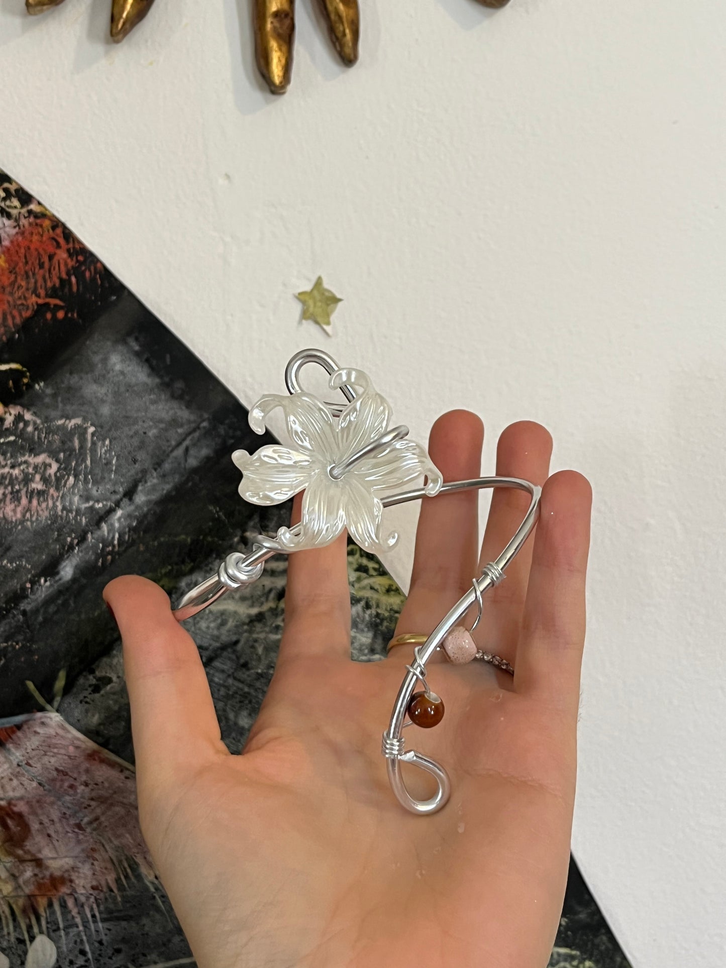 armcuff flower beads