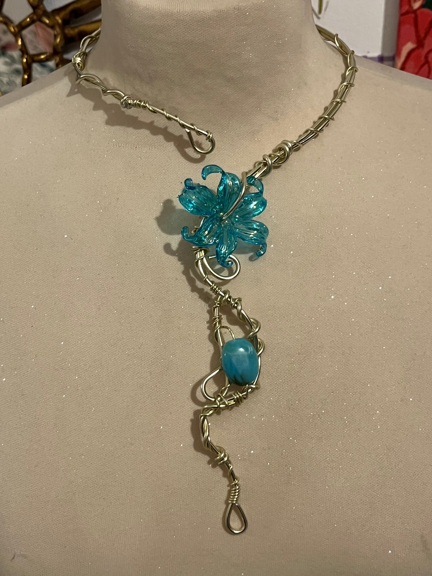 necklace egypt beads gold colour