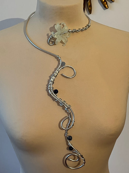 long flower necklace