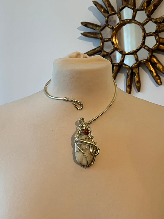 necklace real stone bead