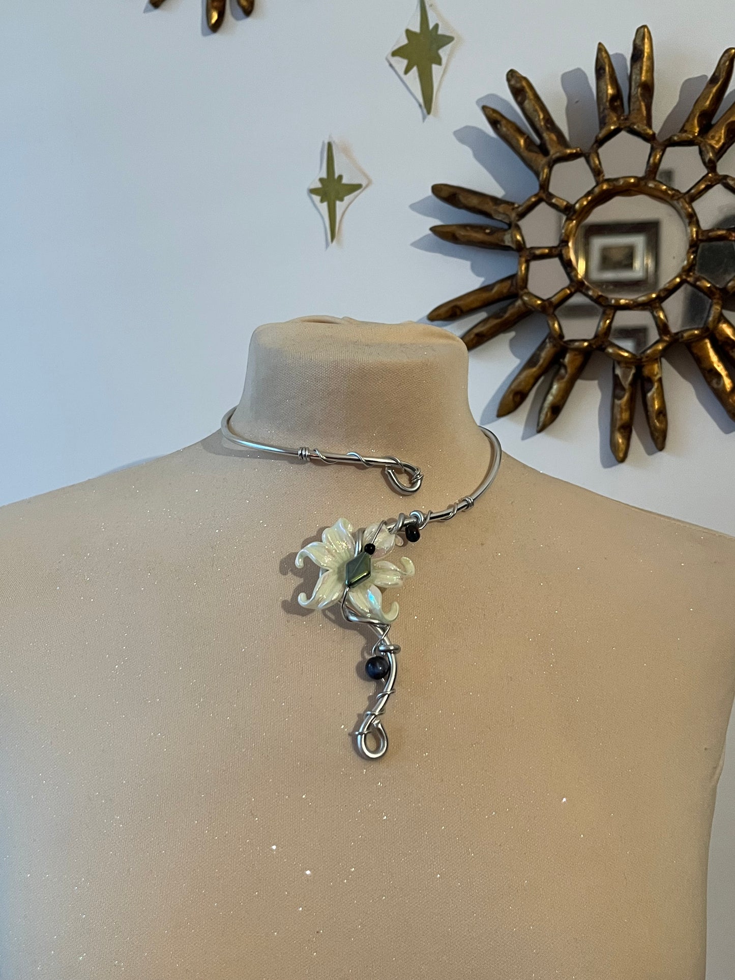 1flower beads necklace