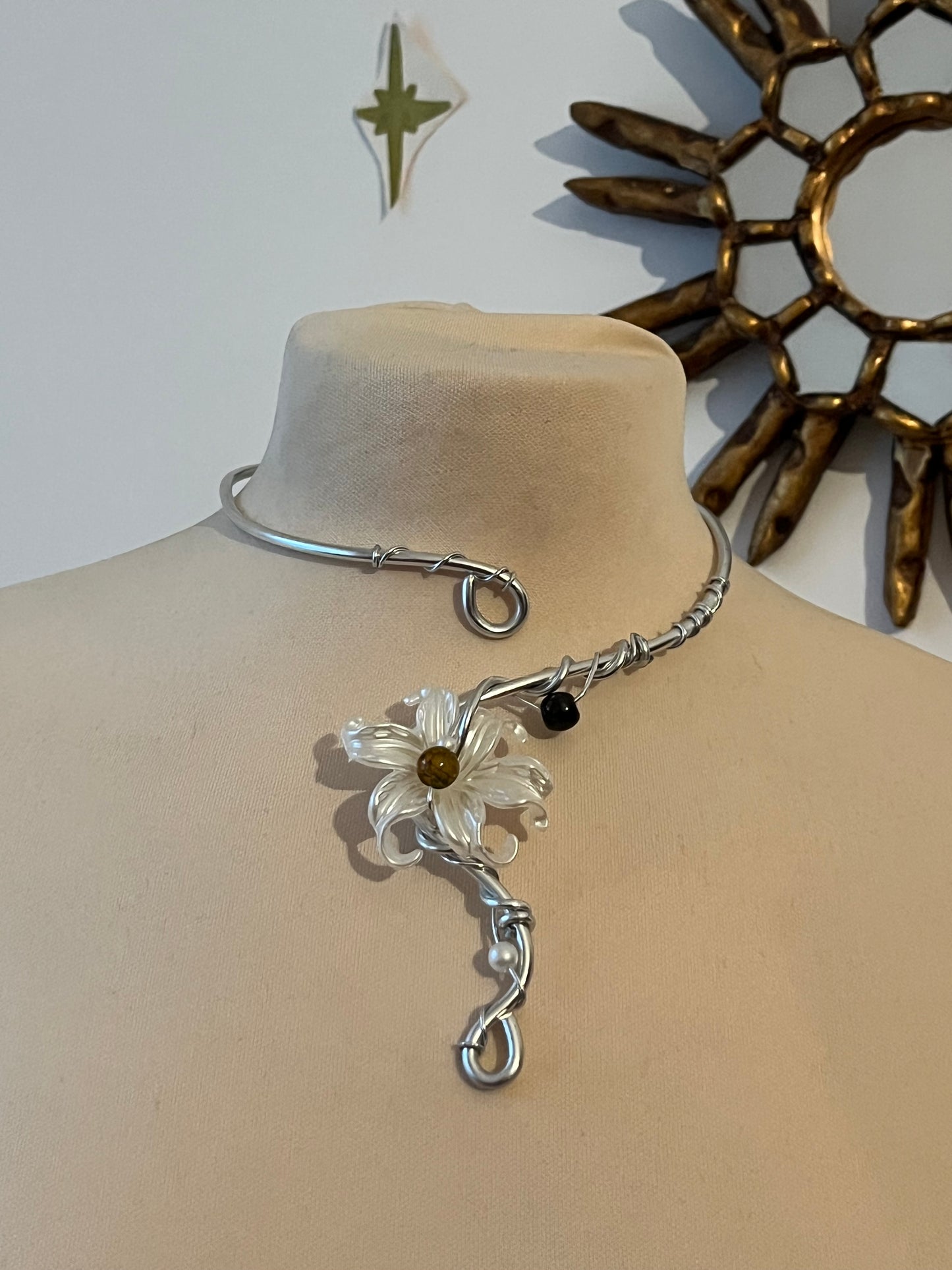 1beads flower necklace