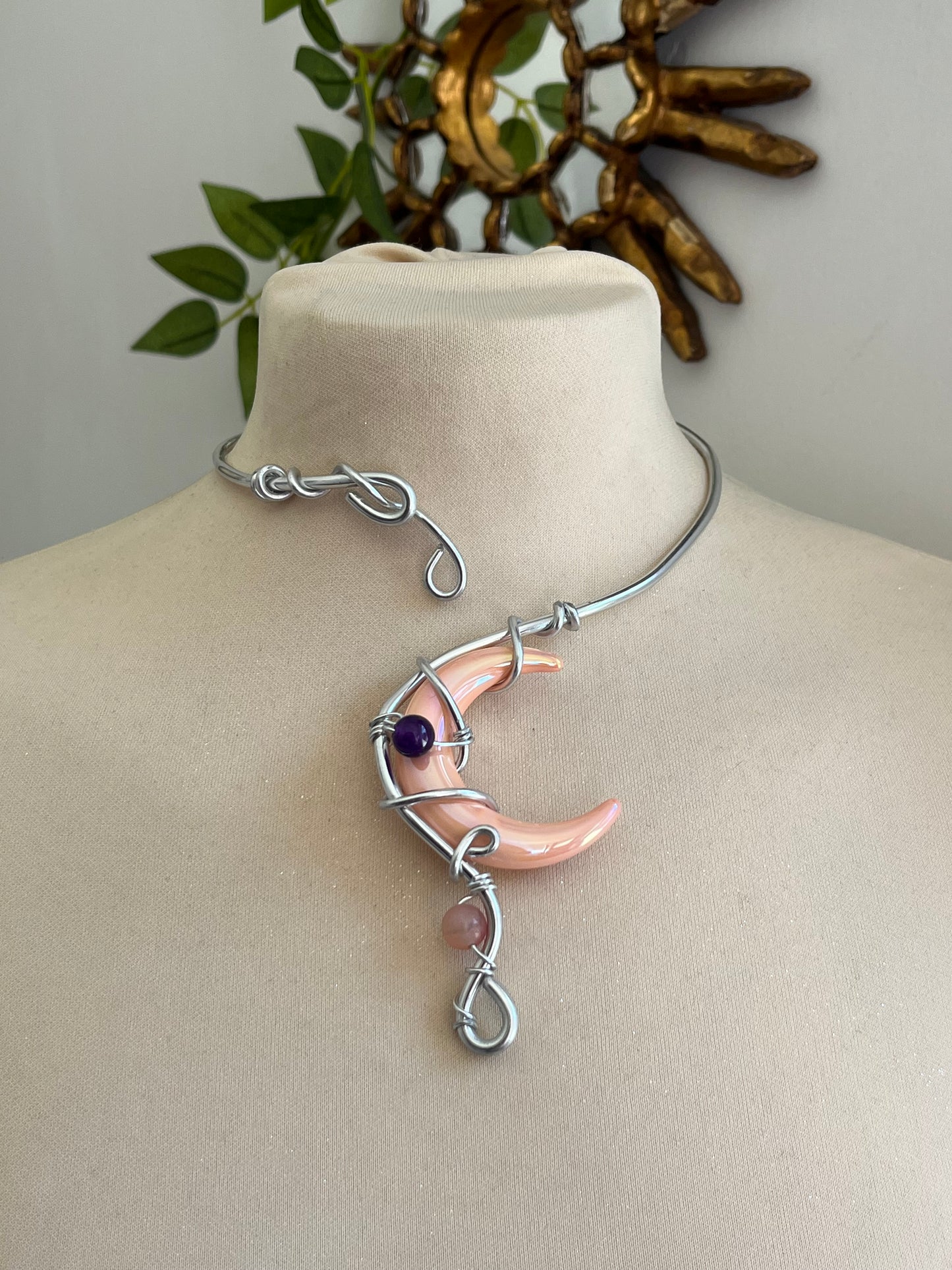 moon beads necklace