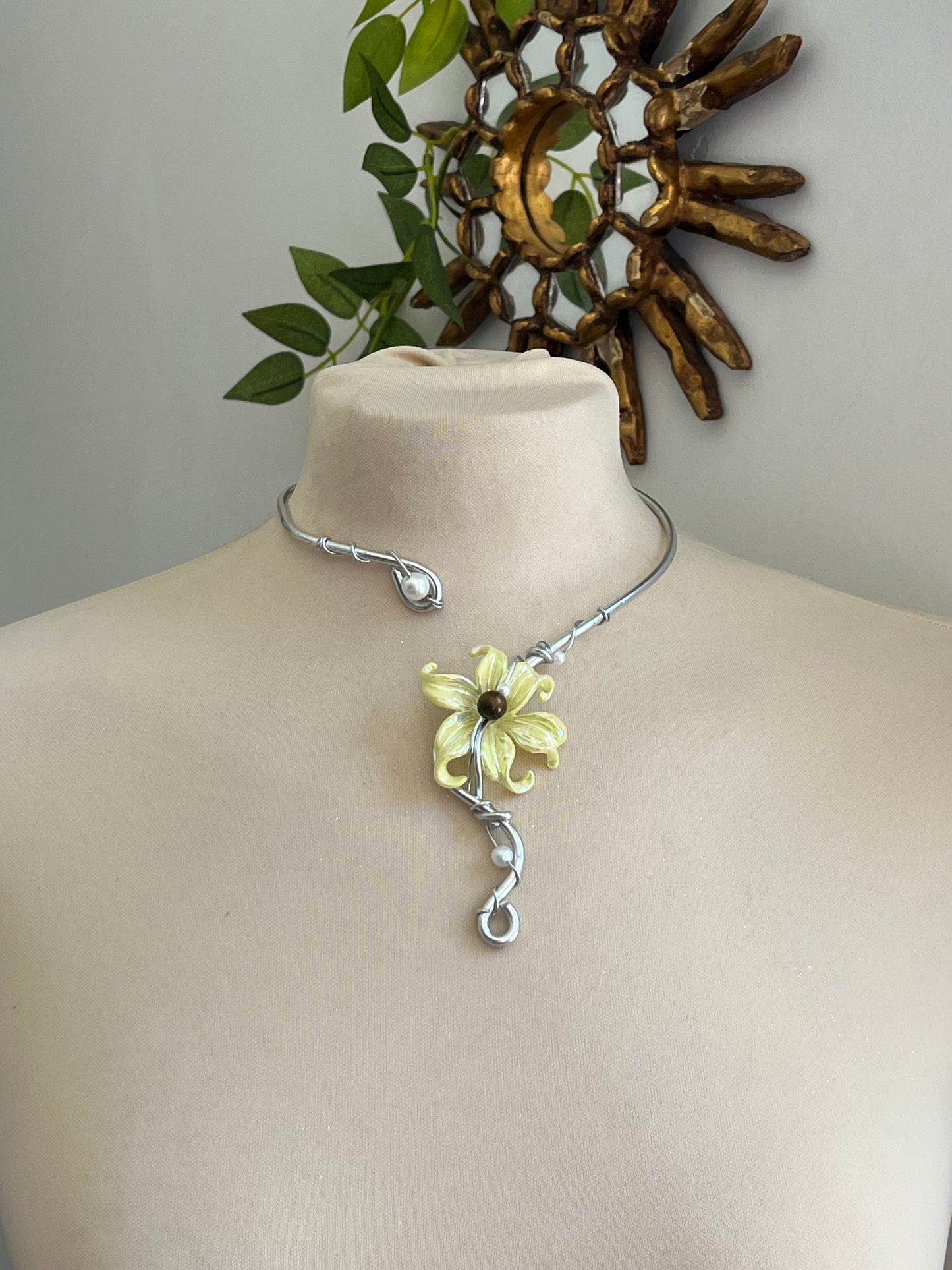 apple blossom flower necklace