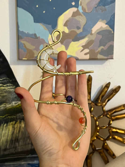 armcuff moon witchy beads